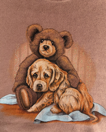 1990s ENDLESS DESIGNS BEAR & PUPPY CREWNECK SWEATSHIRT