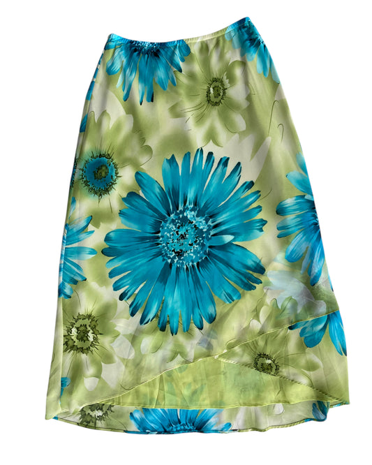 1990´S 3D FLOWERED PRINTED SKIRT