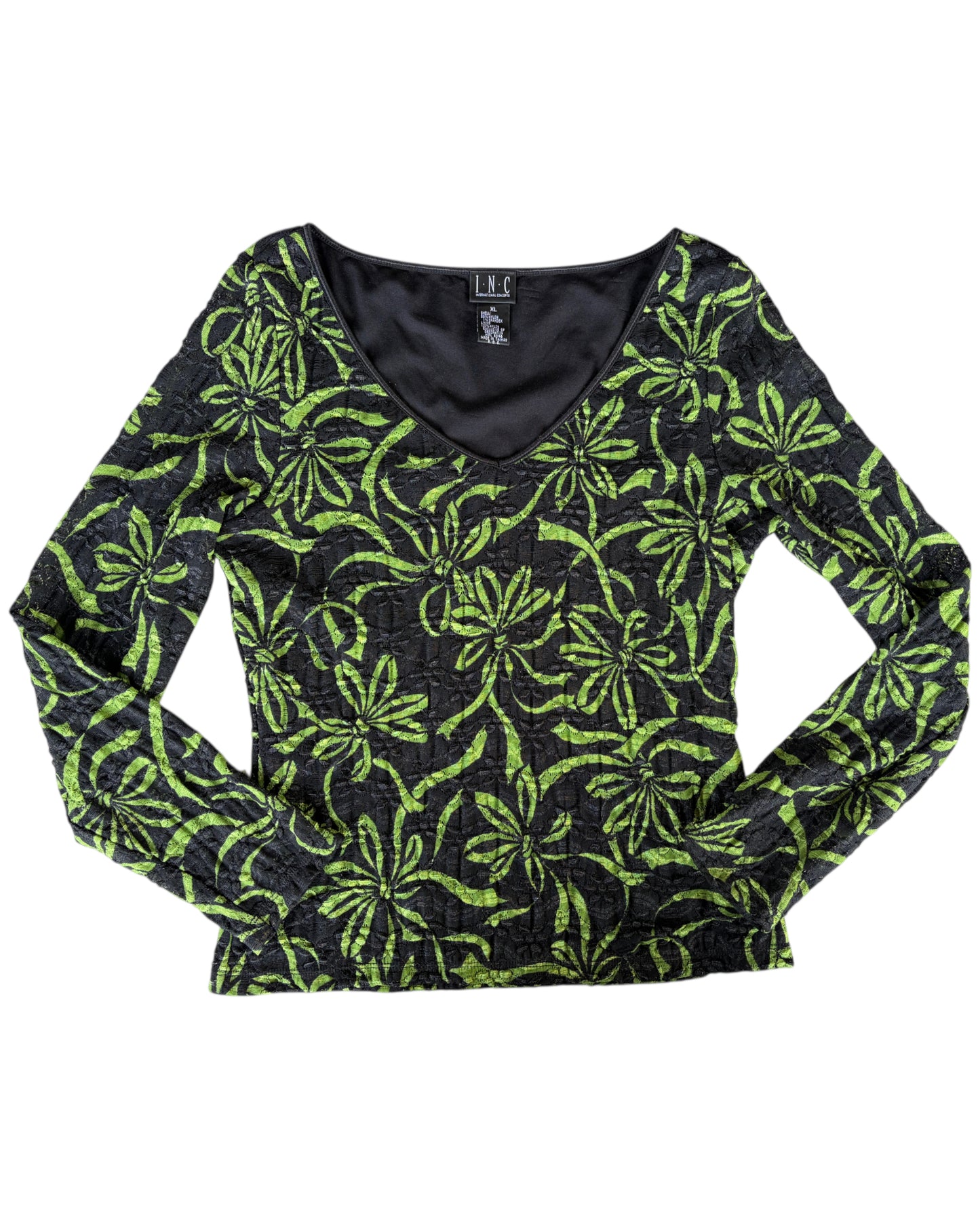 2000S I·N·C BLACK LACE TOP