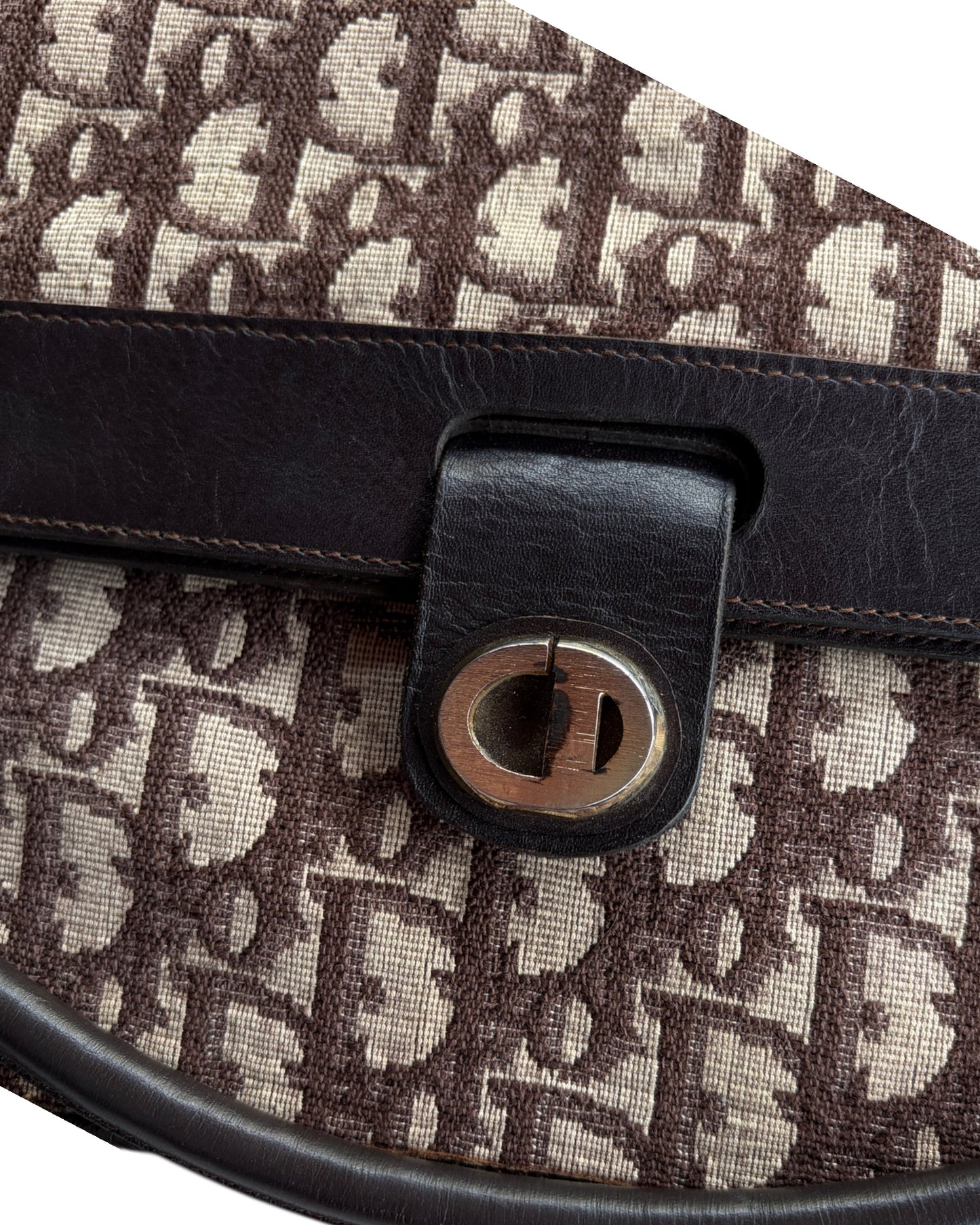 1970S CHRISTIAN DIOR MONOGRAM CANVAS SATCHEL BAG