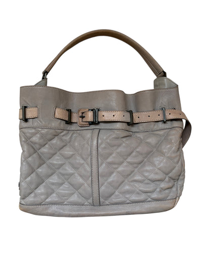 2000S BURBERRY BEIGE QUILTED LAMBSKIN SHOULDER BAG