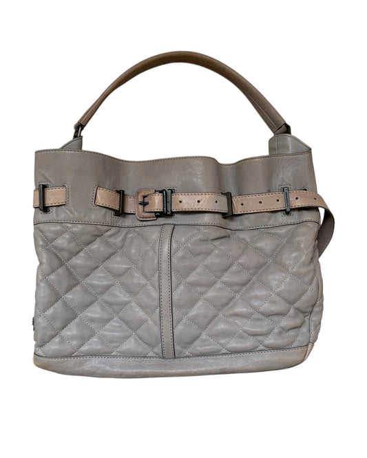 2000S BURBERRY BEIGE QUILTED LAMBSKIN SHOULDER BAG