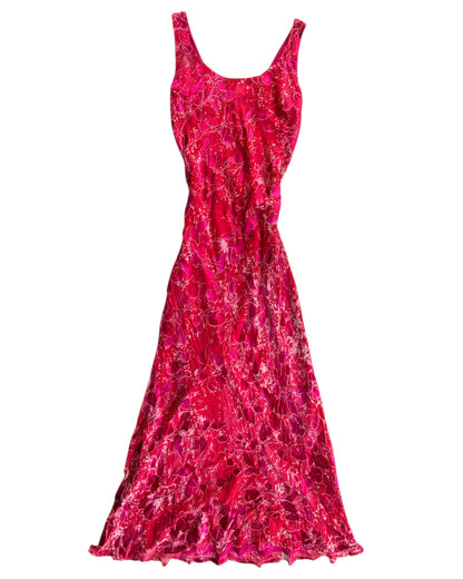 2000S CACHE RED FLORAL DRESS