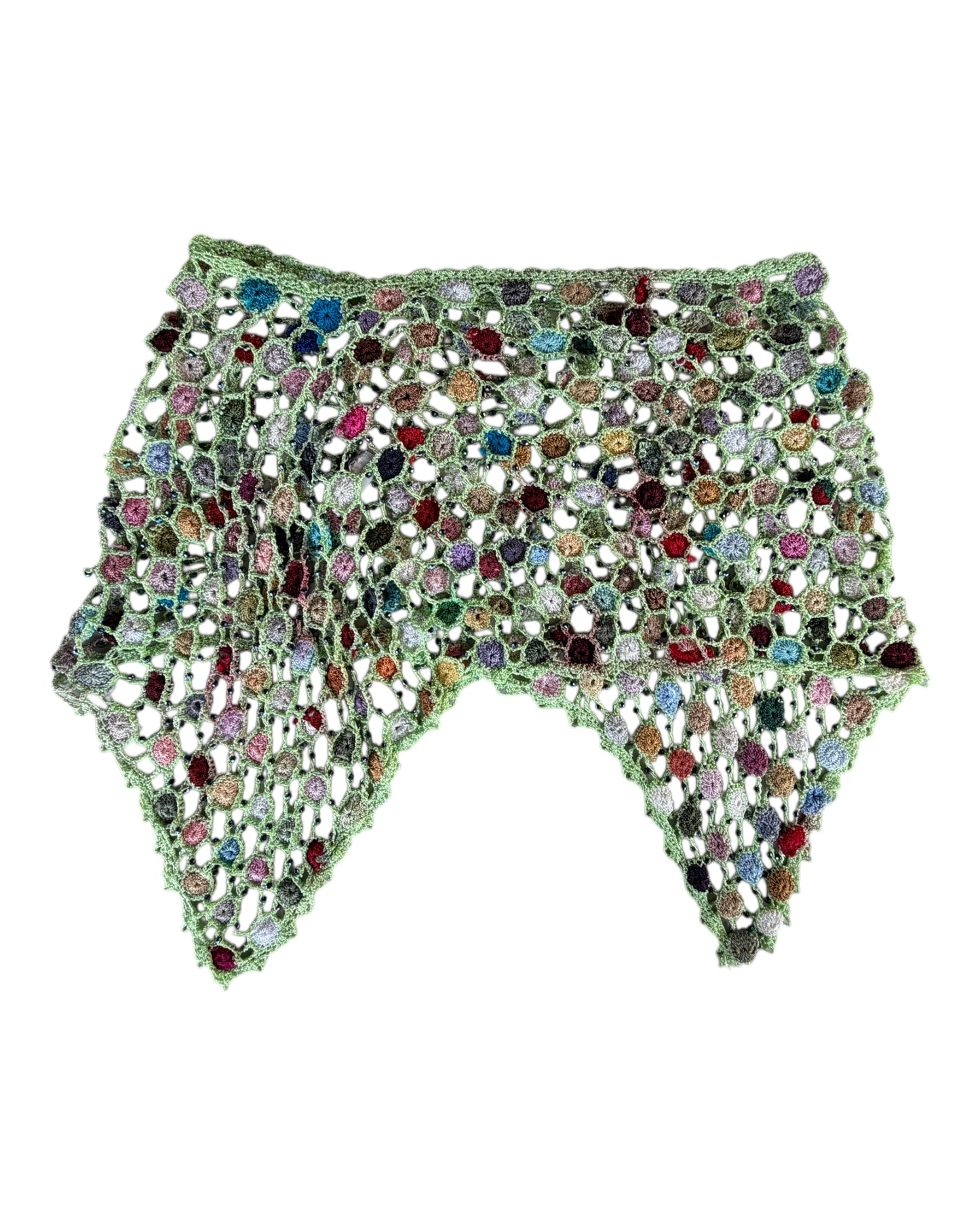 2000S MULTICOLOR CROCHET SKIRT