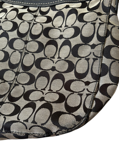 2000S COACH SIGNATURE JACQUARD HOBO BAG