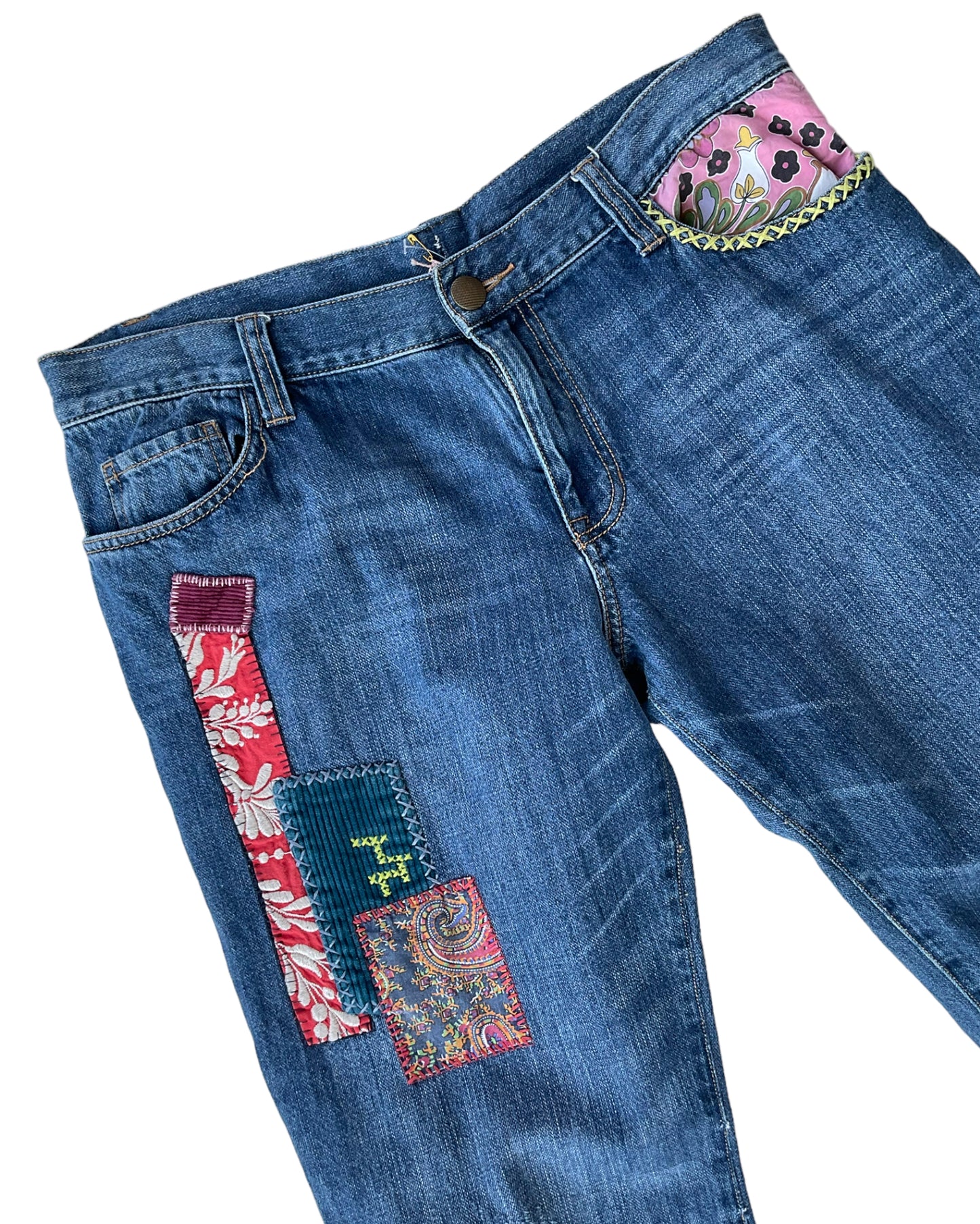 2000S PATCHWORK L JEANS