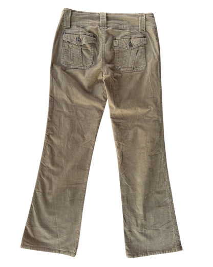 2000S SO STRETCH BEIGE CORDUROY PANTS
