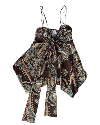 2000S SELF ESTEEM BROWN PAISLEY CAMISOLE