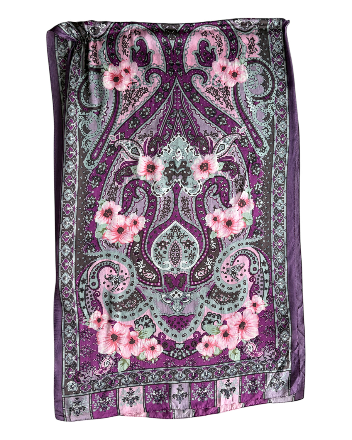 2000S PAISLEY BOHEMIA SILK SCARF