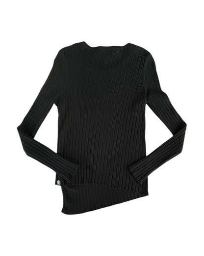 2000S ROBERTO CAVALLI BLACK RIBBED LONG SLEEVE