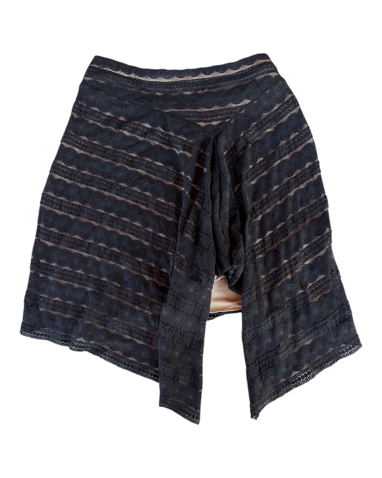 2000S MAX STUDIO BLACK LACE SKIRT