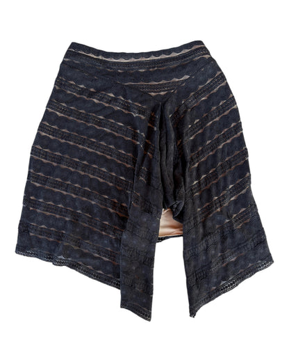 2000S MAX STUDIO BLACK LACE SKIRT