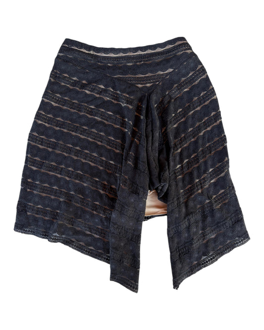 2000S MAX STUDIO BLACK LACE SKIRT
