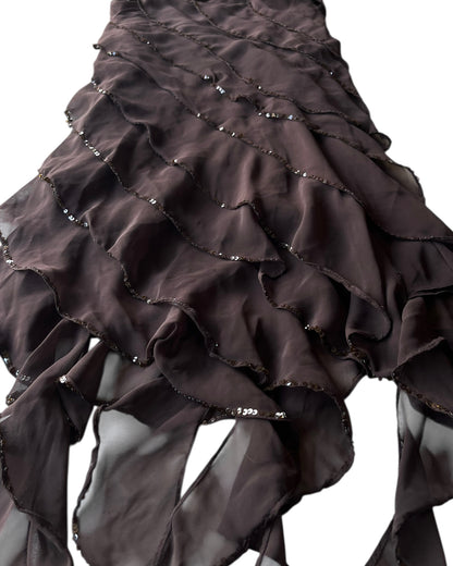 2000S EVA BLUE BROWN DRESS