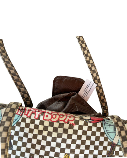 2000S BETTY BOOP CHECKERED TOTE BAG