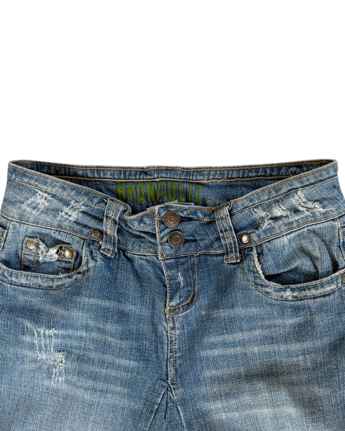 2000S HYDRAULIC DENIM MAXI SKIRT