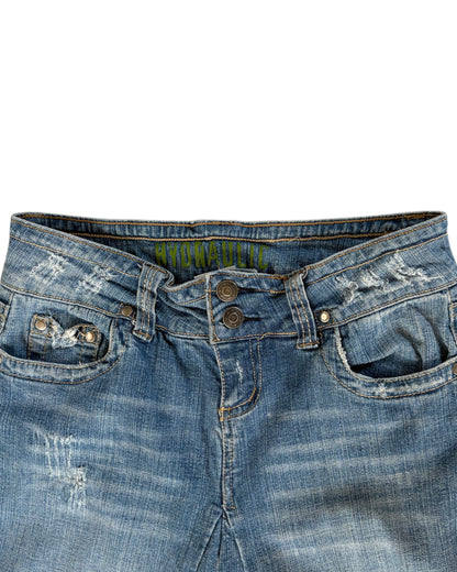 2000S HYDRAULIC DENIM MAXI SKIRT