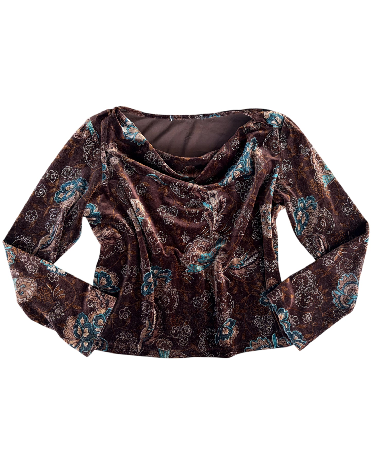 2000S DARK VELVET LONG SLEEVE TOP