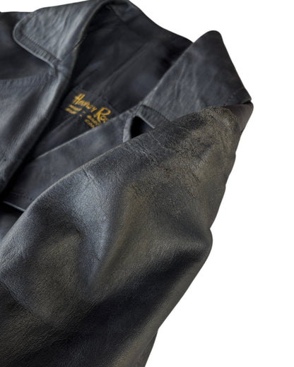 1970s HERRERO Y RODERO BLACK LEATHER JACKET
