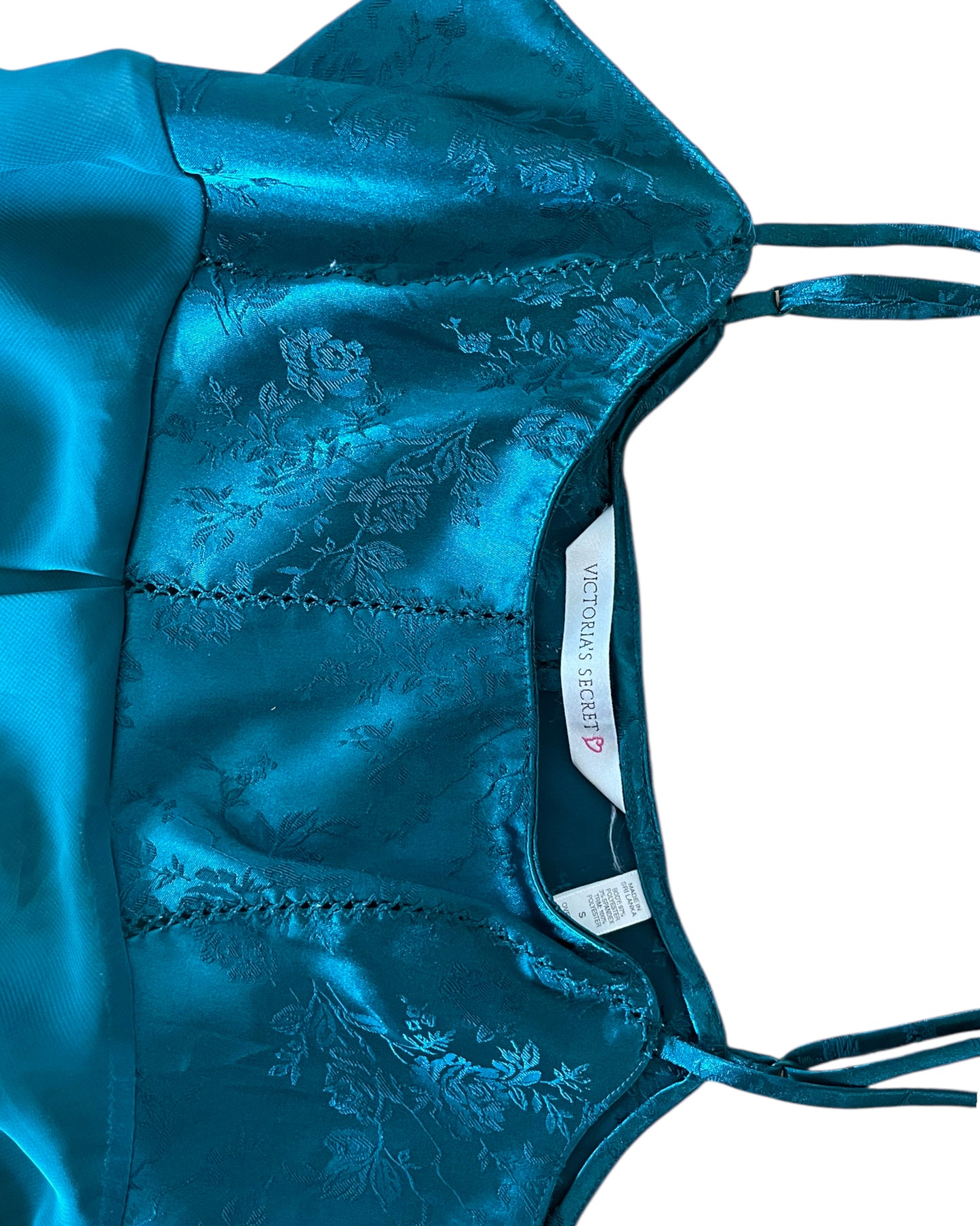 2000S VICTORIAS SECRET TEAL LACE CAMISOLE