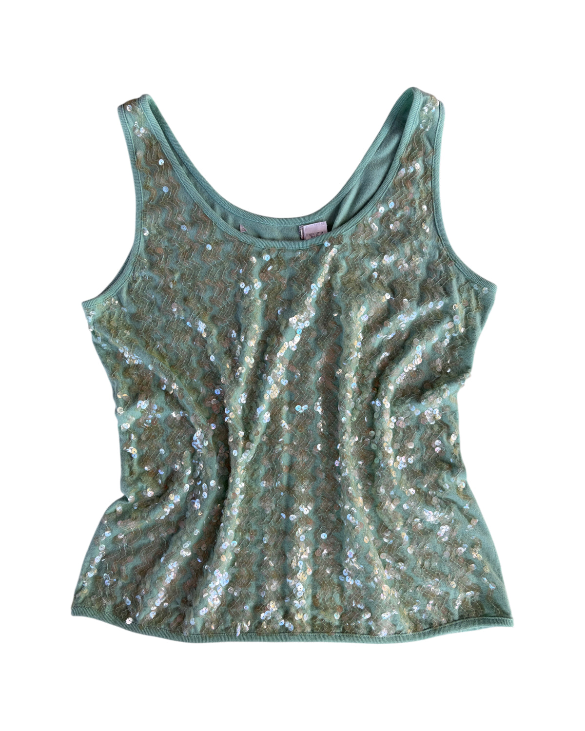 2000S MINT GREEN SEQUIN TANK TOP