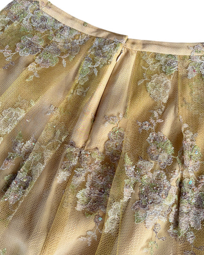 2000S SHANI GOLDEN LACE SHEER SET