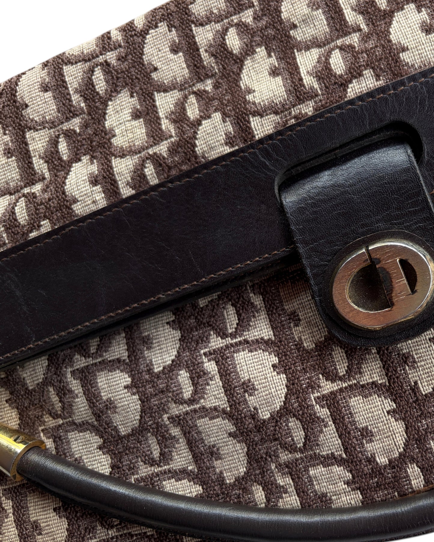 1970S CHRISTIAN DIOR MONOGRAM CANVAS SATCHEL BAG
