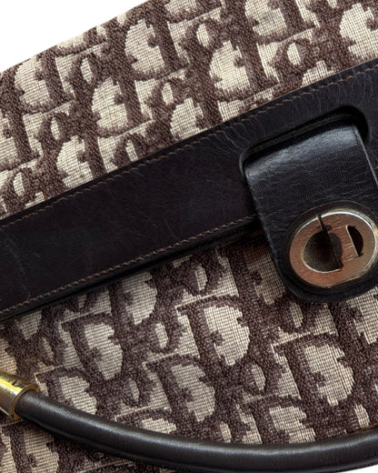 1970S CHRISTIAN DIOR MONOGRAM CANVAS SATCHEL BAG