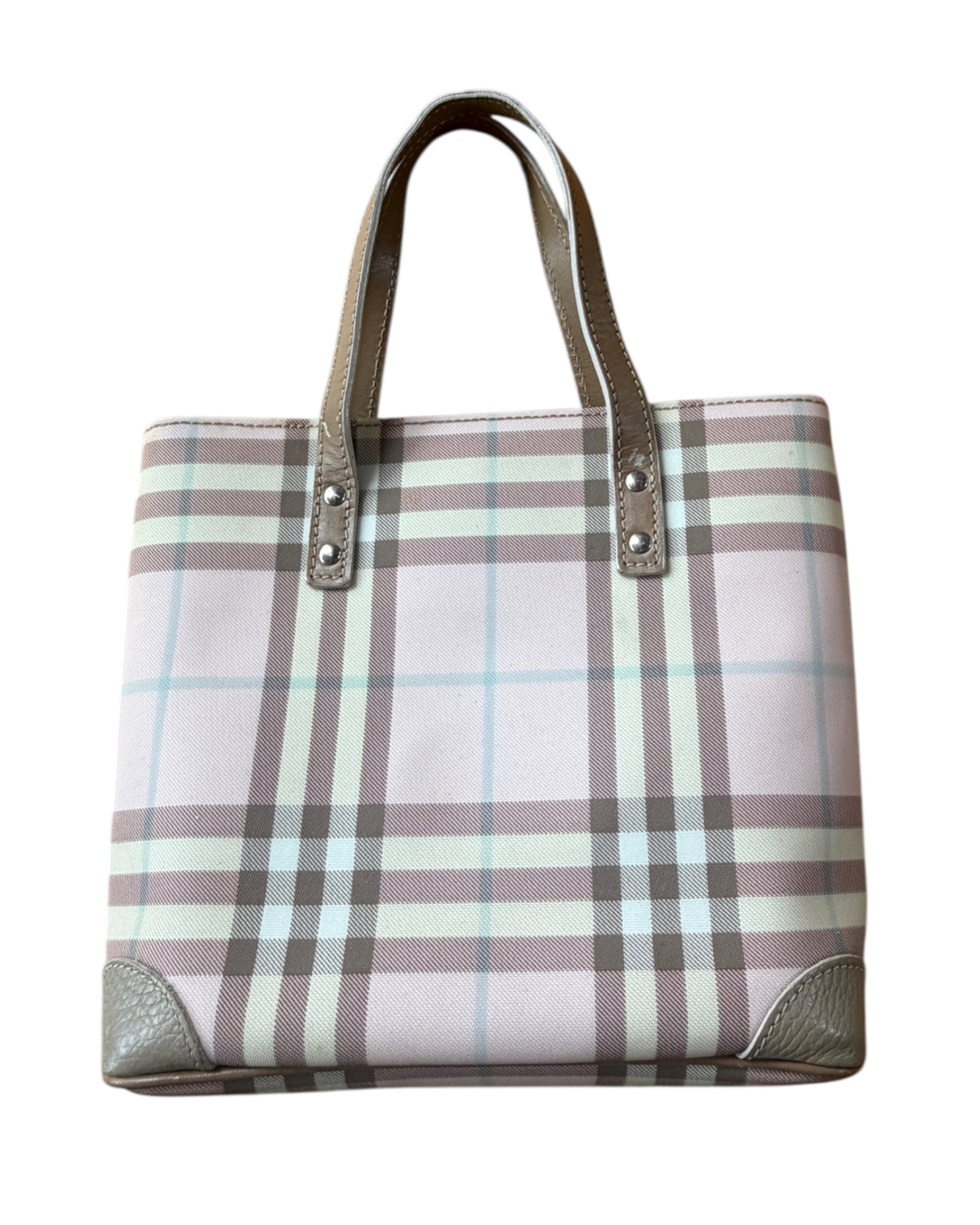 2000S BURBERRY PINK CANDY NOVACHECK MINI TOTE