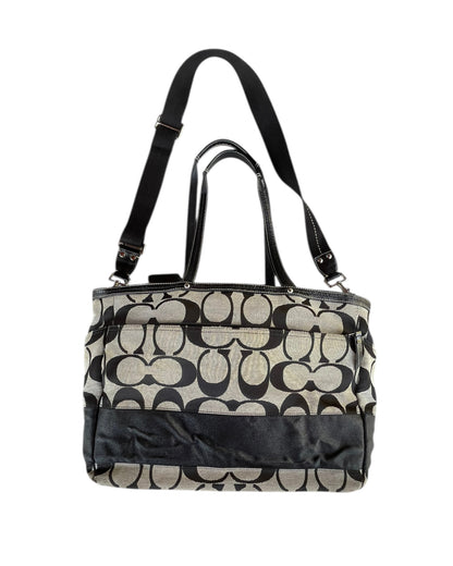 2000S COACH SIGNATURE CANVAS TOTE BAG