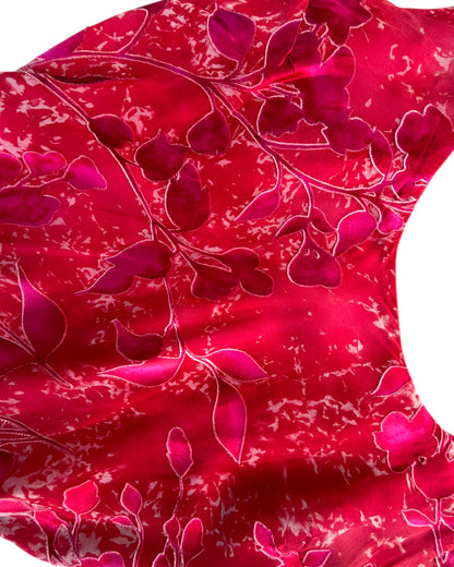 2000S CACHE RED FLORAL DRESS