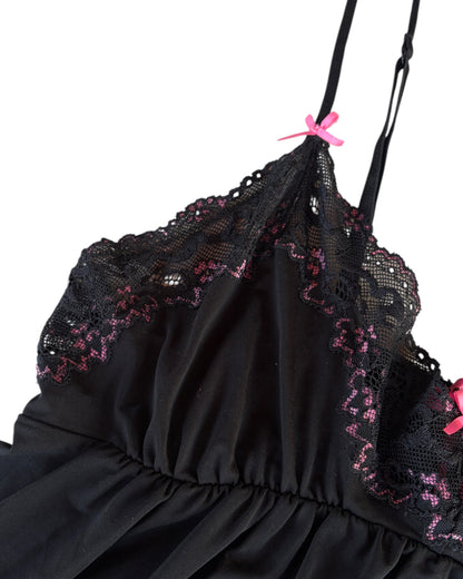 2000S BETSEY JOHNSON BLACK LACE CAMISOLE