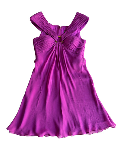 2000S AIDAN MATTOX SILK DRESS