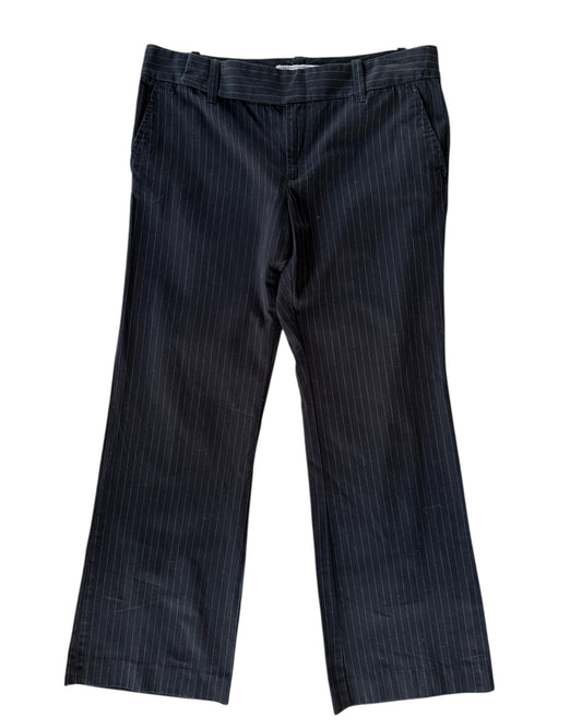 2000S OLD NAVY BLACK PINSTRIPE LOW WAIST PANTS