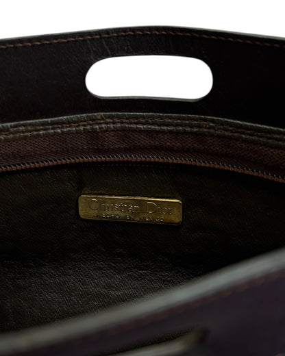 1970S CHRISTIAN DIOR MONOGRAM CANVAS SATCHEL BAG