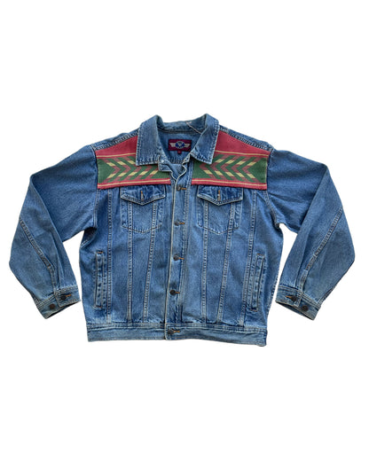 1990S TRIBAL DENIM GEAR JACKET