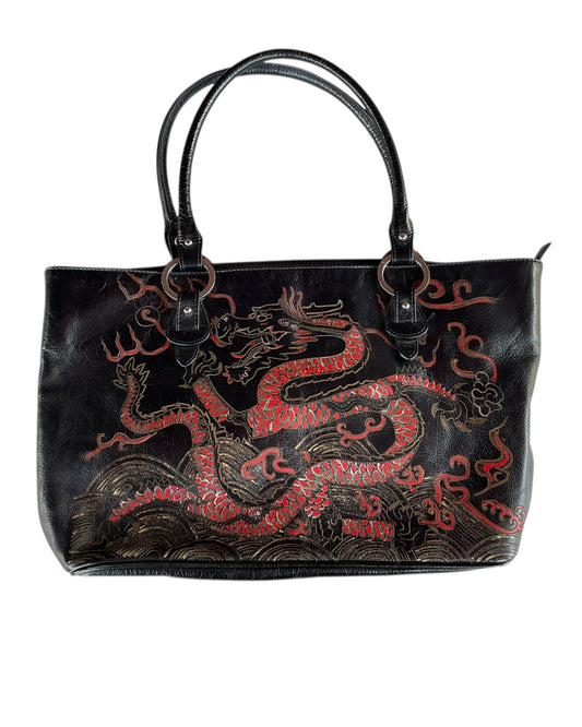 2000S GIANFRANCO SISTI DRAGON LEATHER BAG