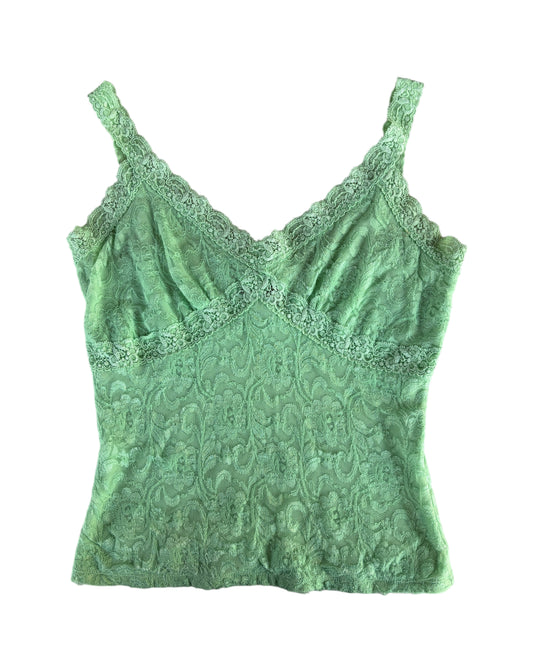 2000S I.N.C MINT GREEN LACE CAMISOLE