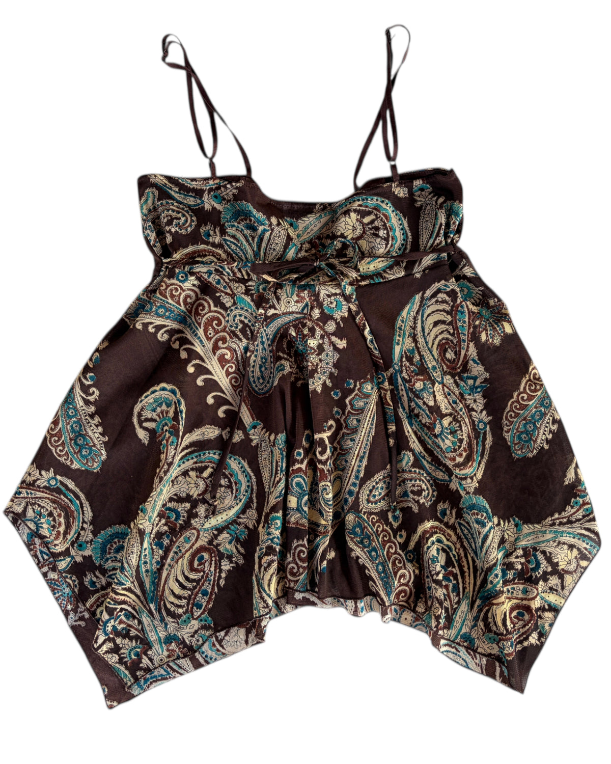 2000S SELF ESTEEM BROWN PAISLEY CAMISOLE