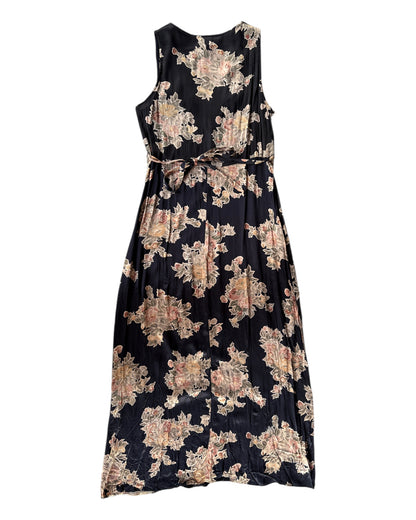 2000S KNAPP STUDIO BLACK FLORAL DRESS