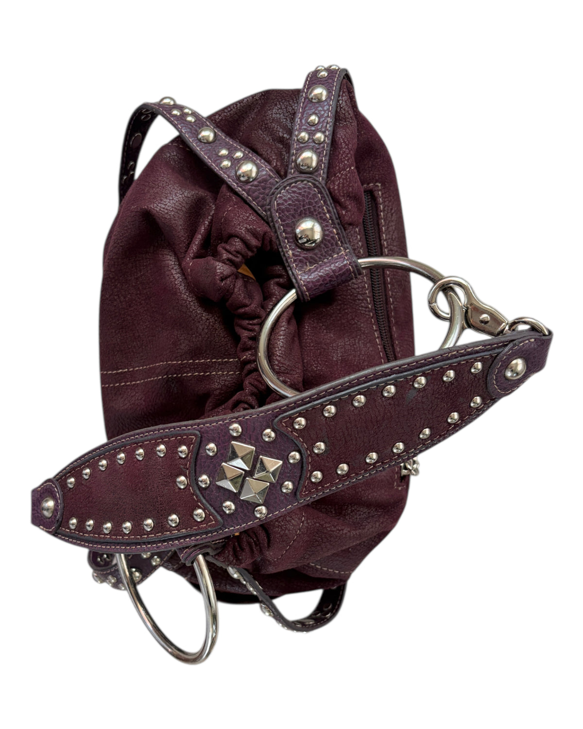 2000S KATHY VAN ZEELAND STUD SHOULDER BAG