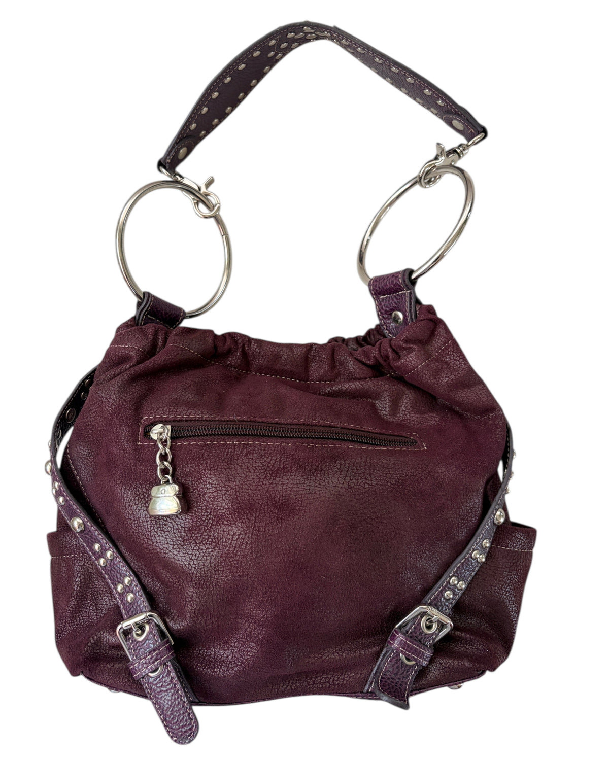 2000S KATHY VAN ZEELAND STUD SHOULDER BAG