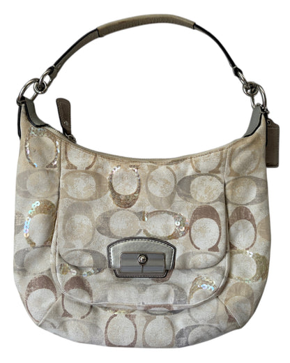 2010'S KRISTIN EMBELLISHED SIGNATURE COACH HOBO BAG