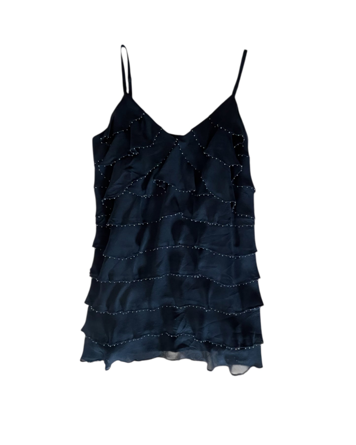 2000S INC RUFFLED BEADED CAMISOLE