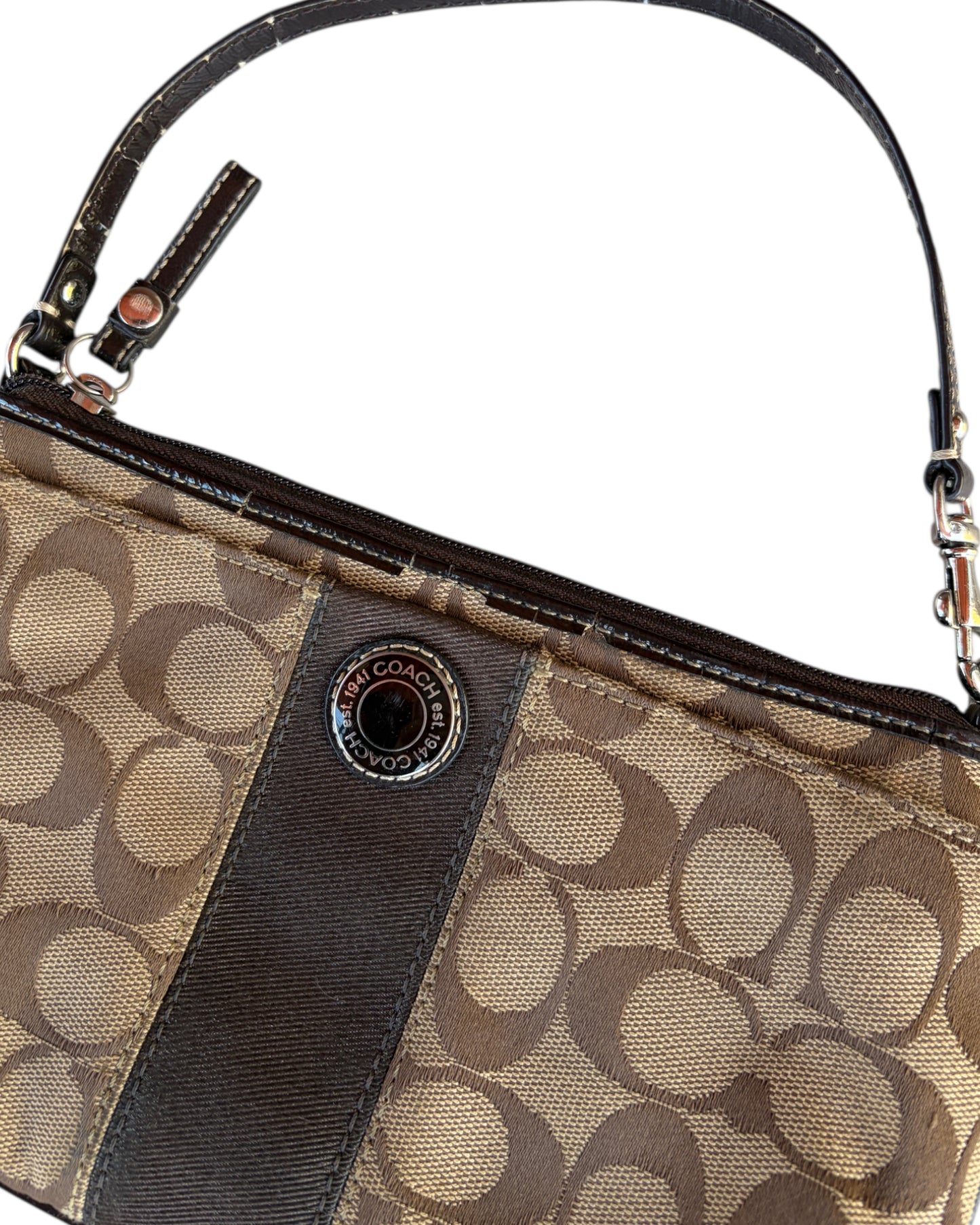 2000S COACH MONOGRAM MINI SHOULDER BAG