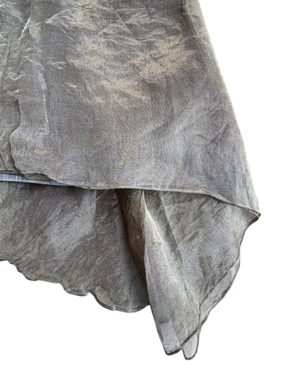 2000S METALLIC TAUPE MAXI SKIRT