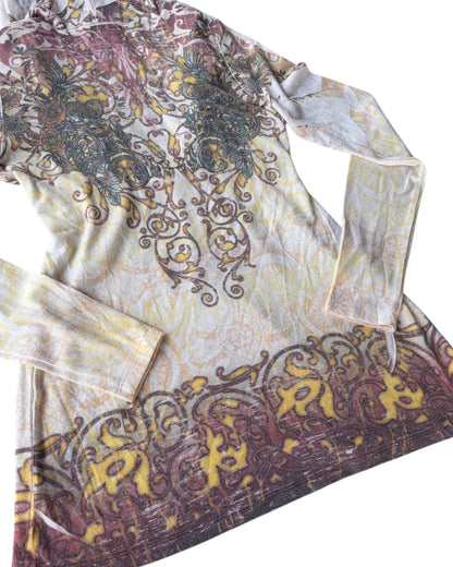2000S COLOR IN MOTION BOHO FLORAL BLOUSE
