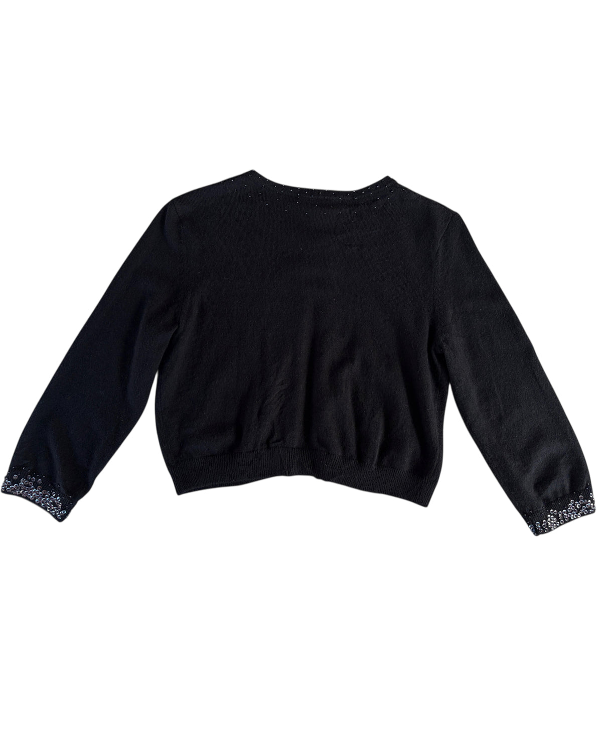 2000S MAGGY LONDON BLACK SEQUIN BOLERO
