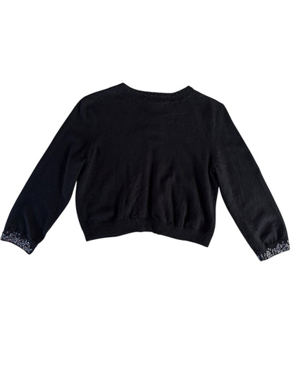 2000S MAGGY LONDON BLACK SEQUIN BOLERO