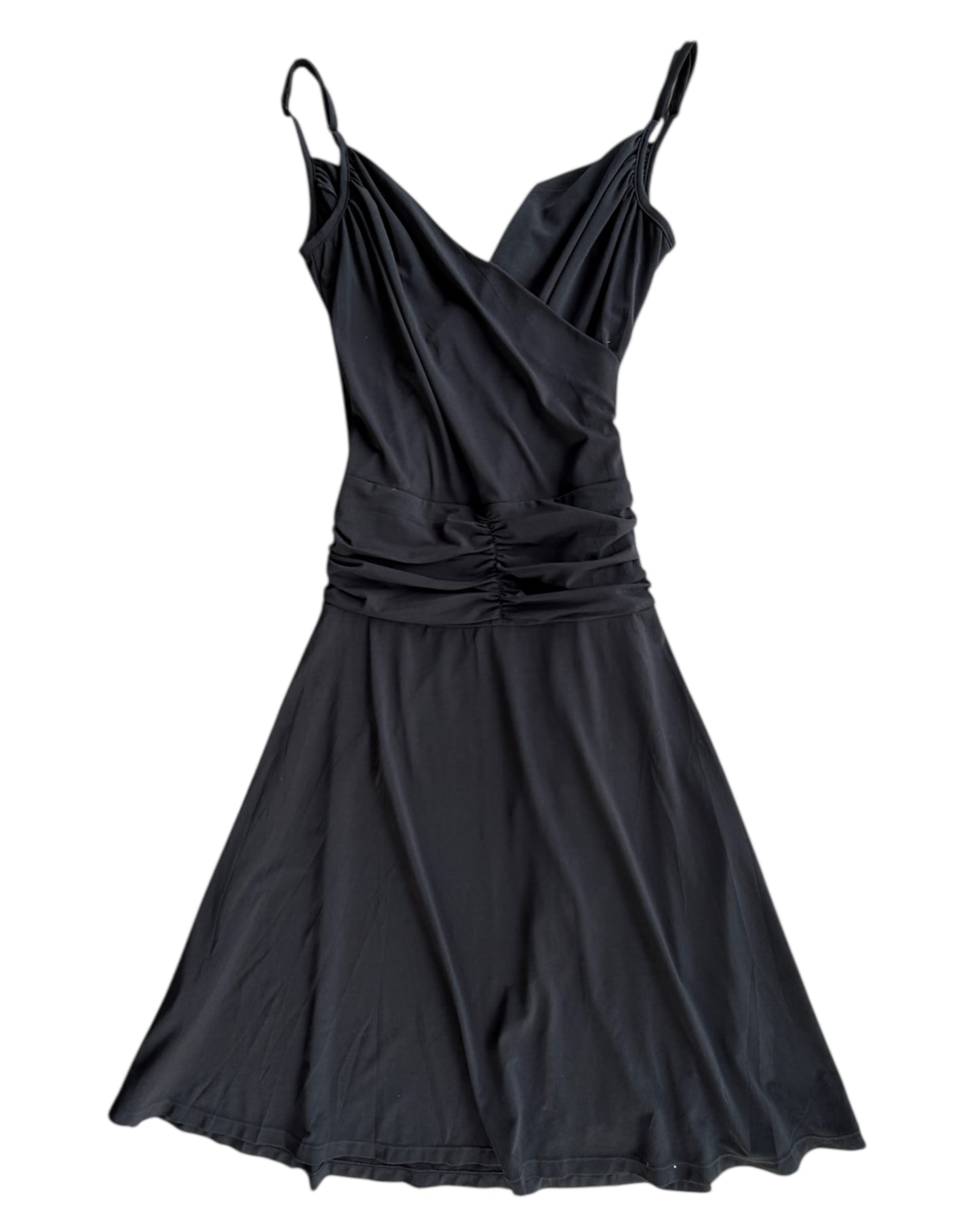 2000S TO THE MAX BLACK WRAP DRESS